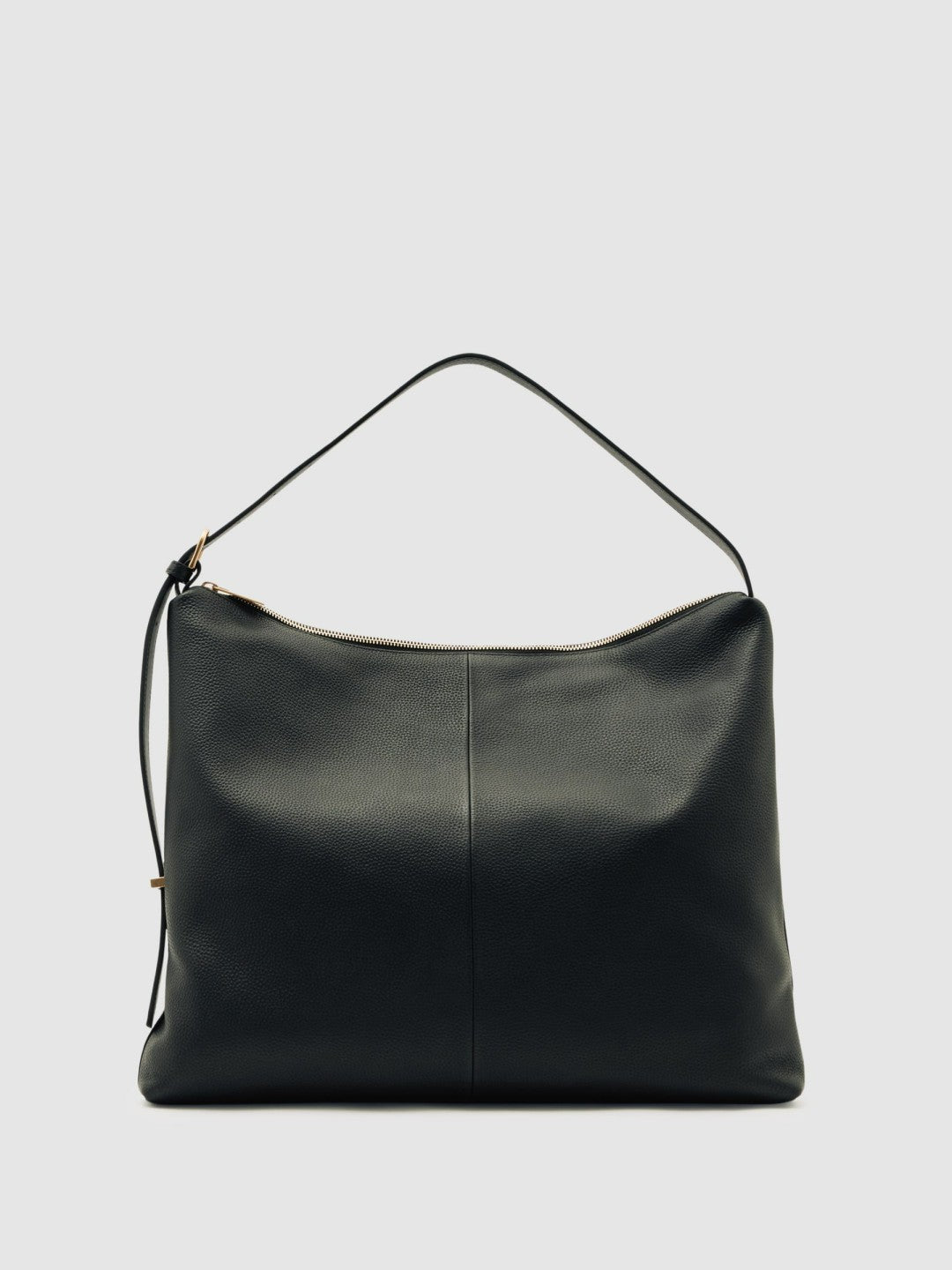 Reiss | Grained Leather Tote Bag in Black