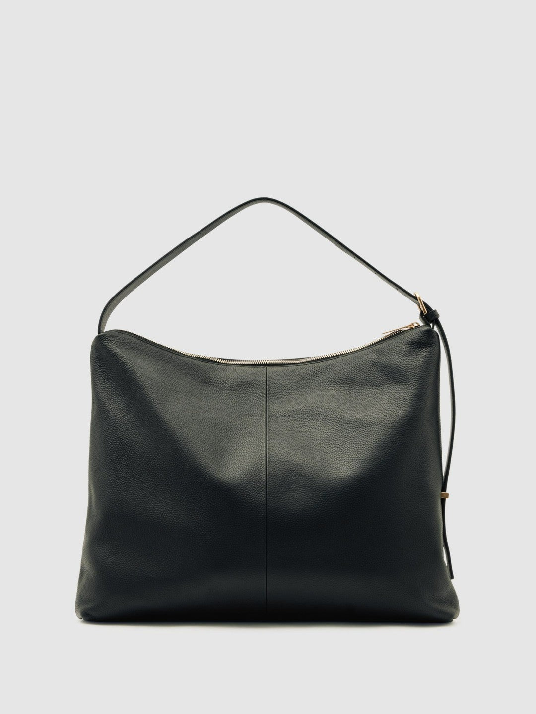 Reiss | Grained Leather Tote Bag in Black