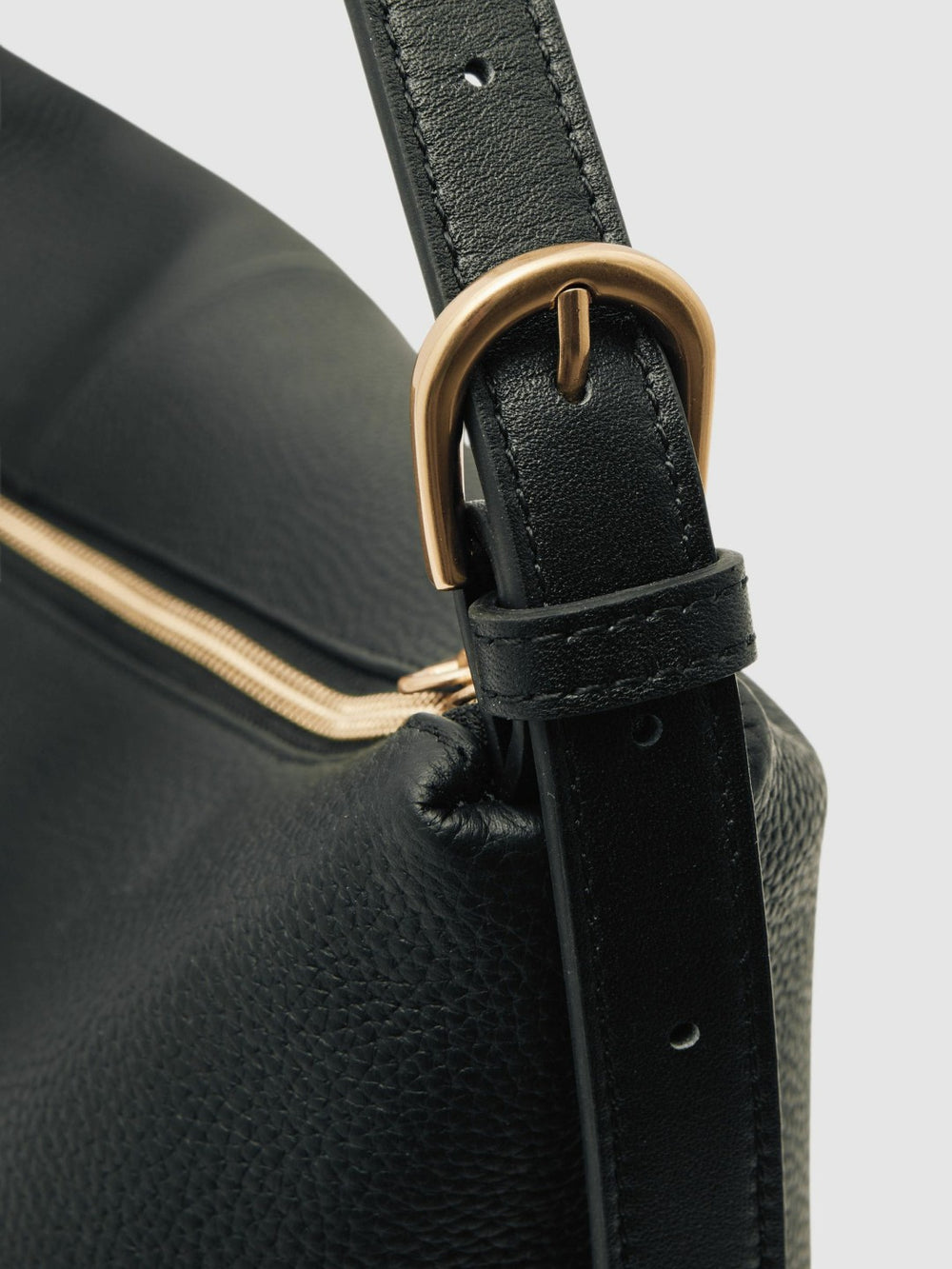 Reiss | Grained Leather Tote Bag in Black