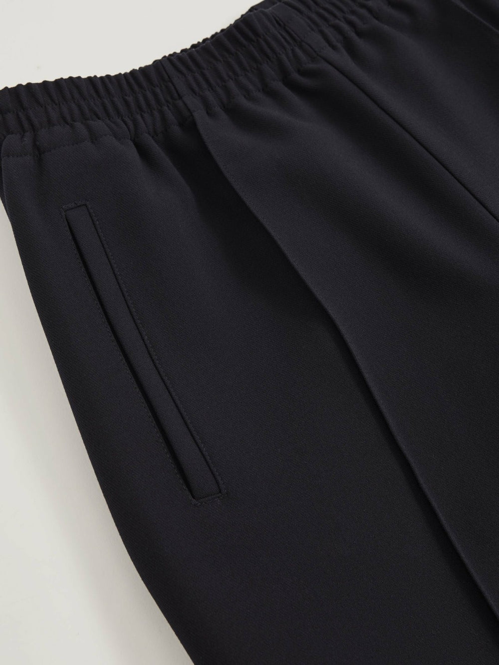 Reiss | Wide Leg Elasticated Waist Trousers in Navy