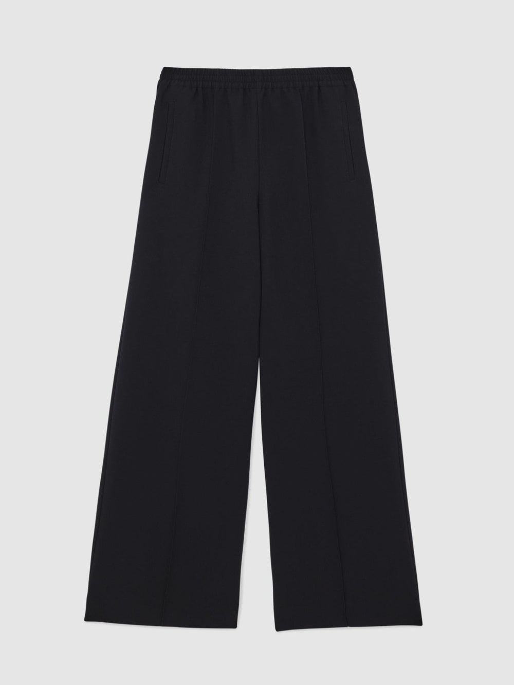 Reiss | Petite Wide Leg Elasticated Waist Trousers in Navy