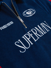 Reiss | 3-9 yrs Superman Towelling Polo Shirt in Blue/Red