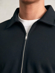 Reiss | Textured Zip Through Overshirt in Navy