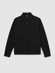Reiss | Interlock Zip Through Overshirt in Black