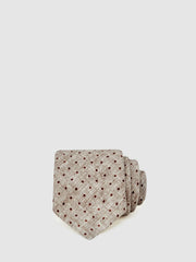 Reiss | Wool-Cotton Polka-Dot Tie in Grey Melange