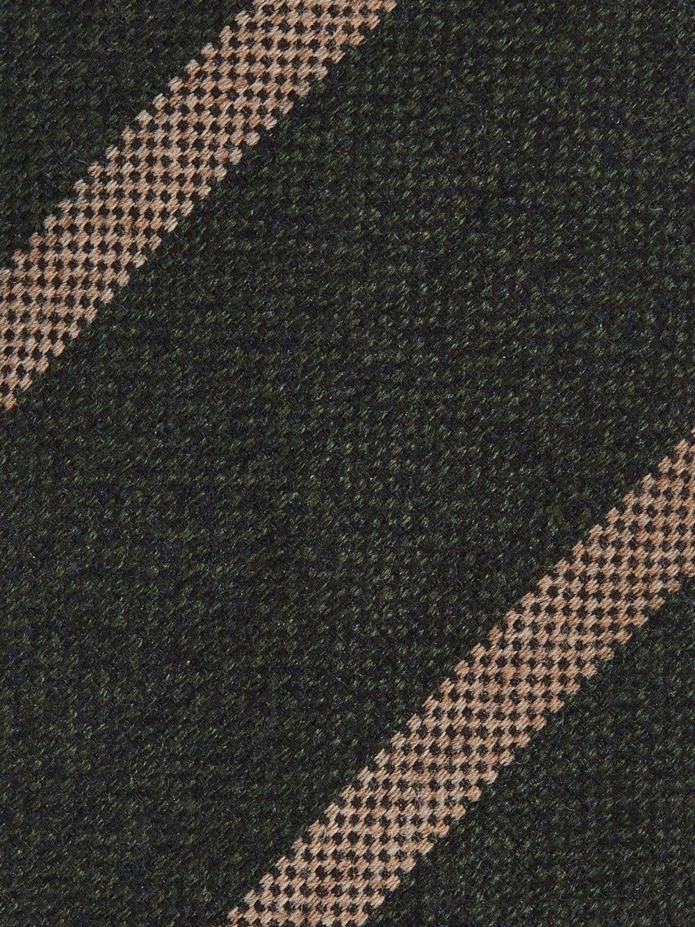 Reiss | Wool-Silk Striped Tie in Forest Green