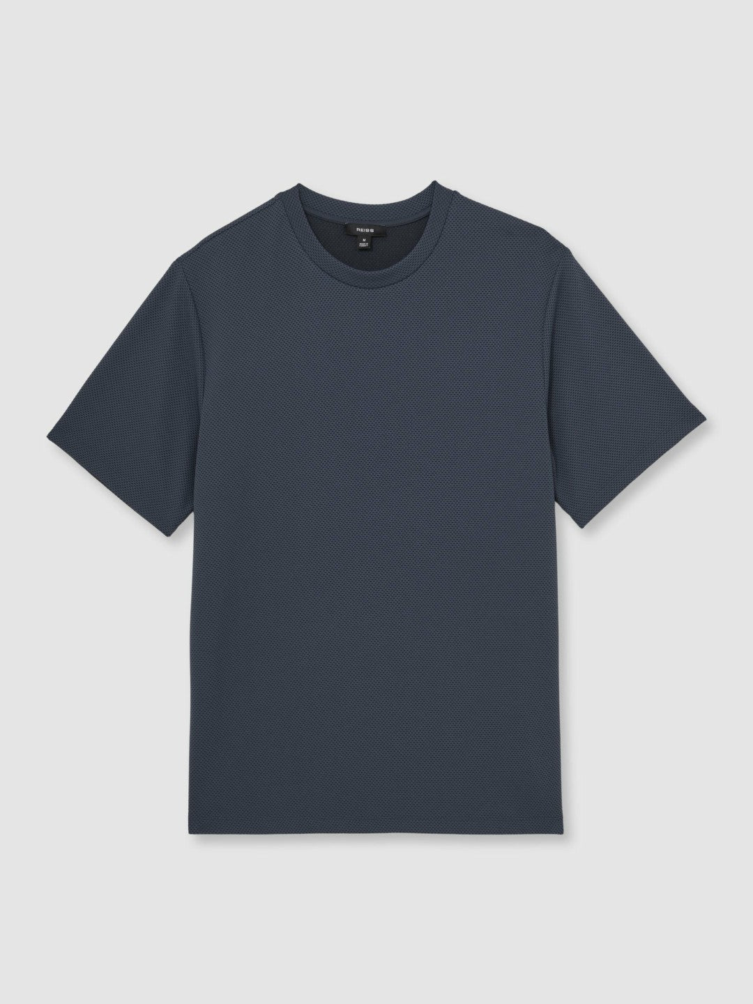 Reiss | Textured Crew-Neck T-Shirt in Airforce Blue