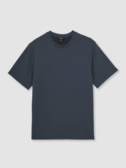 Reiss | Textured Crew-Neck T-Shirt in Airforce Blue