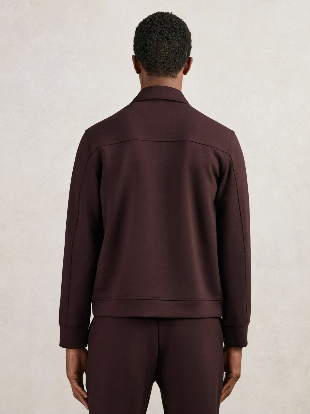 Reiss | Interlock Zip Through Overshirt in Cherry Red