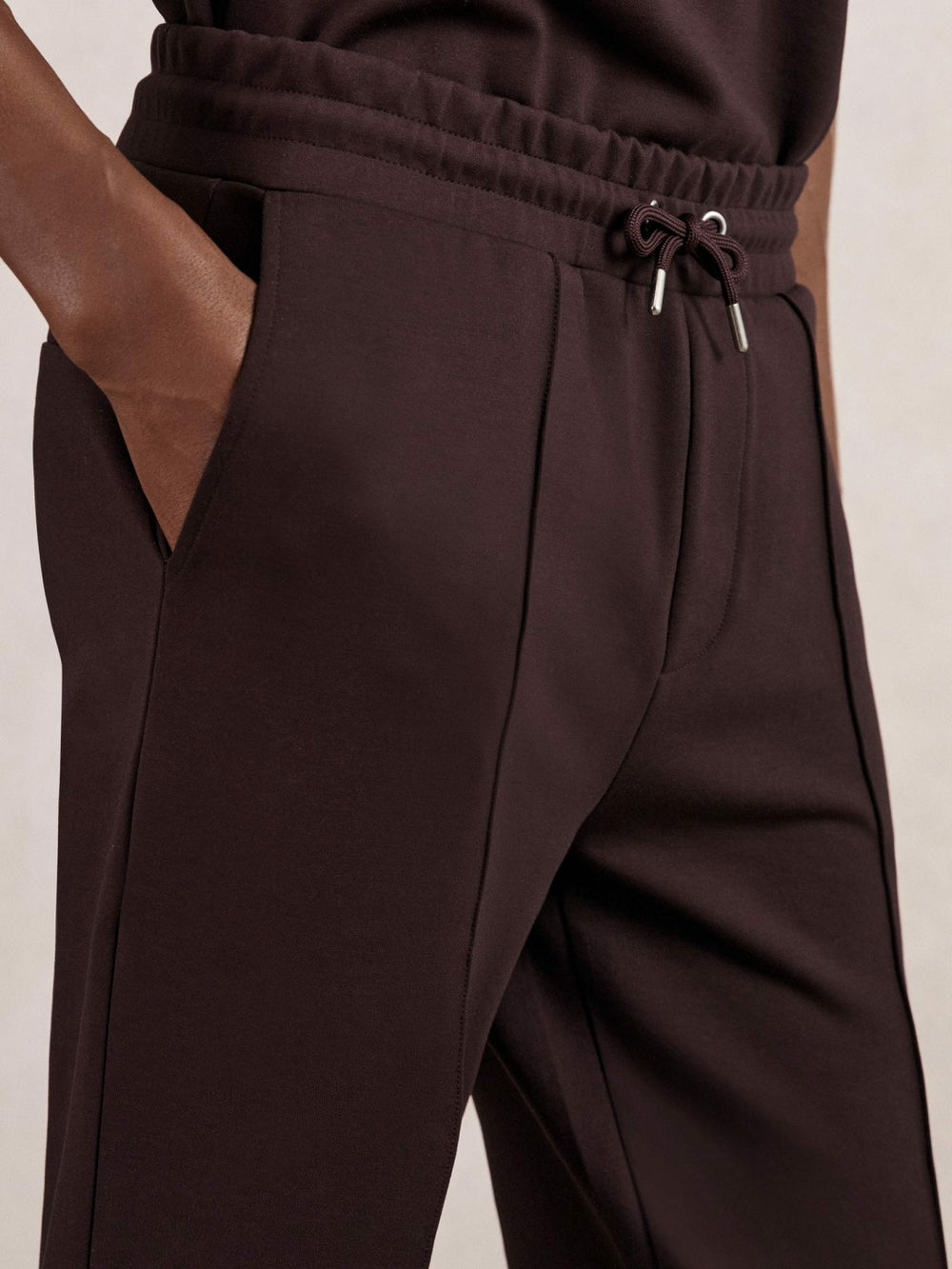 Reiss | Interlock Drawstring Joggers in Cherry Red
