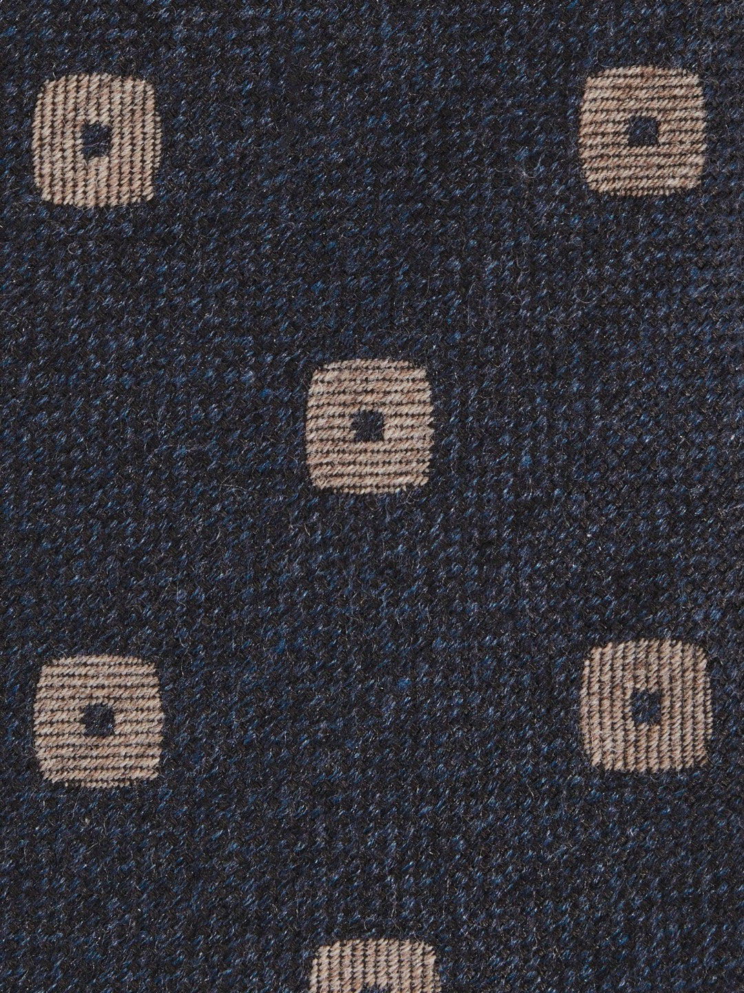 Reiss | Silk-Wool Square-Medallion Tie in Navy