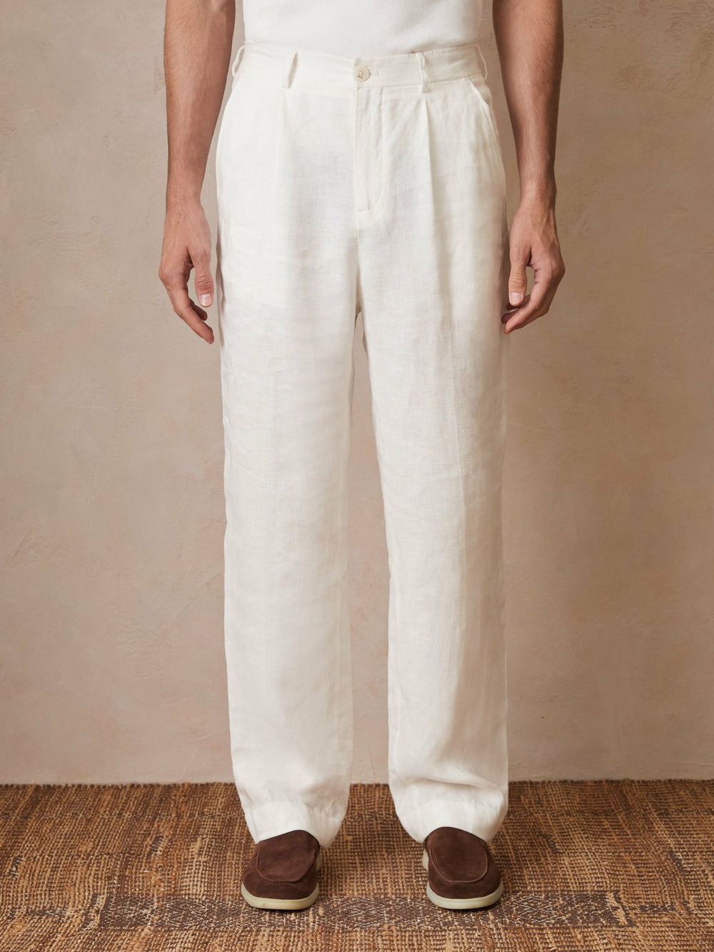 Reiss | | Ché Linen Wide-Leg Trousers in White