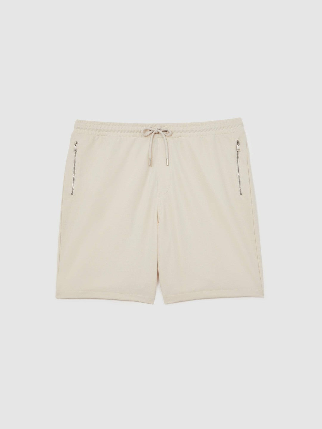 Reiss | Textured Drawstring Shorts in Stone