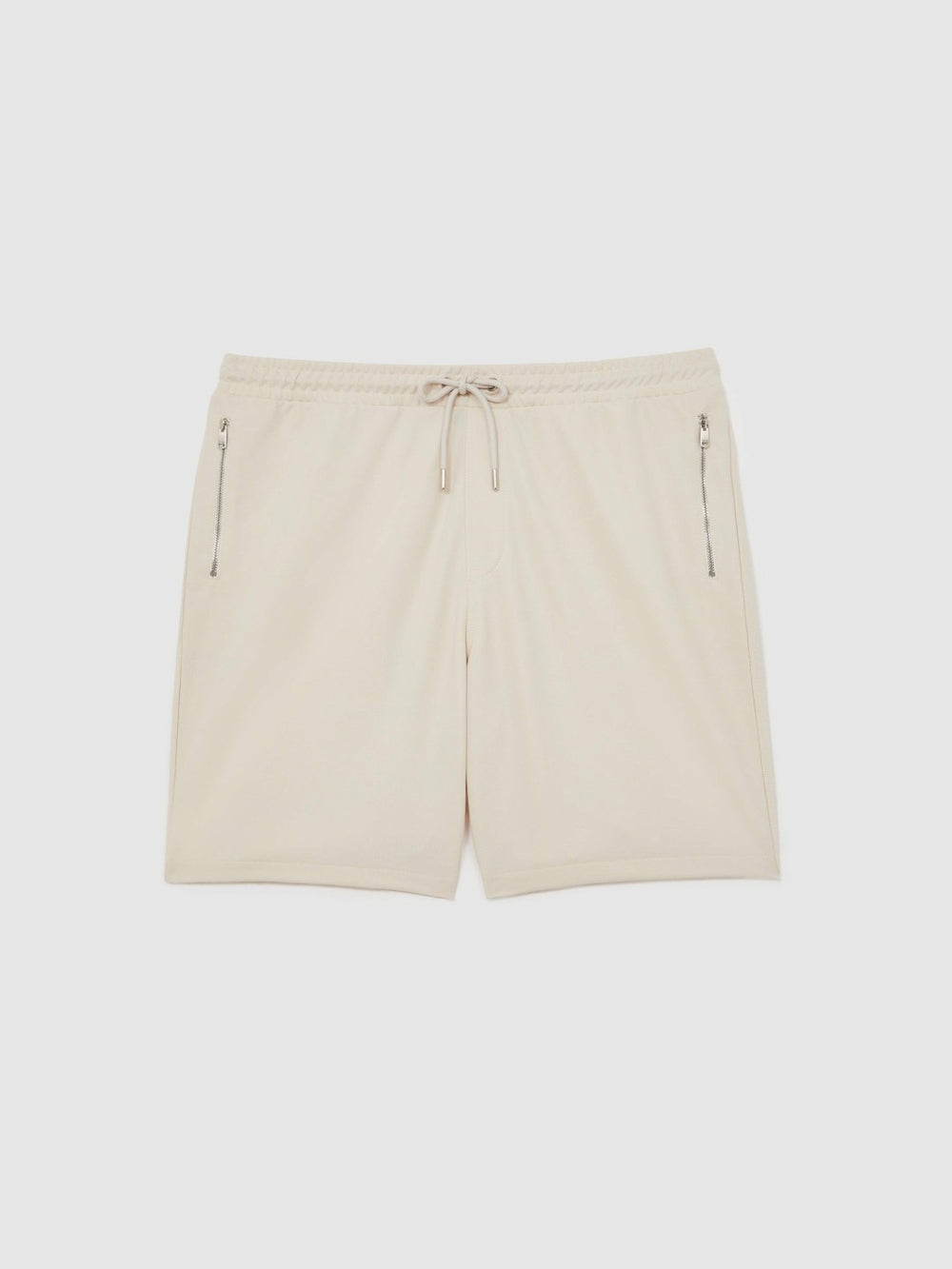 Reiss | Textured Drawstring Shorts in Stone