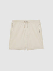 Reiss | Textured Drawstring Shorts in Stone