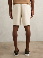 Reiss | Textured Drawstring Shorts in Stone