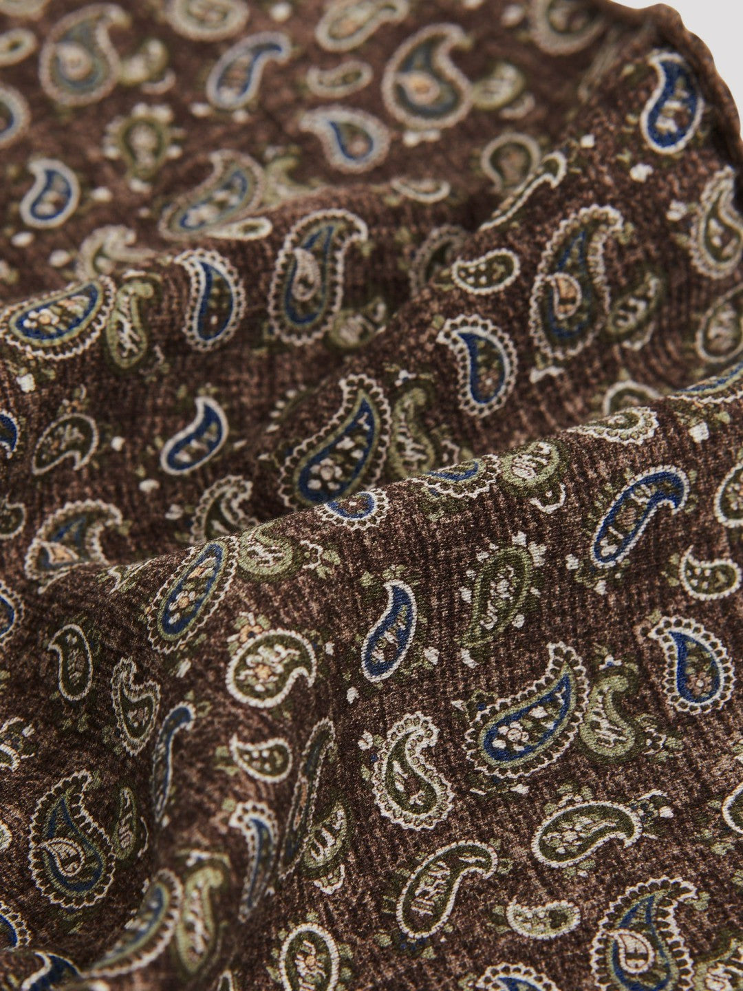 Reiss | Silk Medallion Paisley Pocket Square in Sage