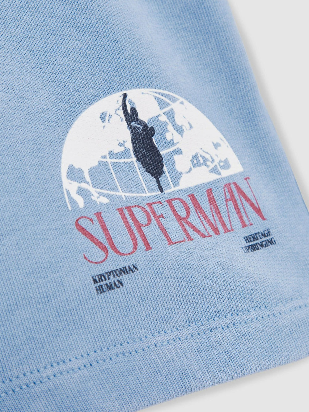 Reiss | 13-14 yrs Superman Logo-Print Shorts in Light Blue