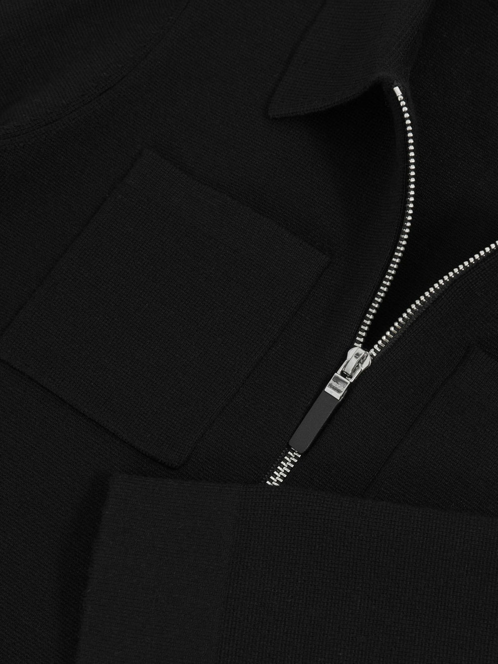 Reiss | 3-9 yrs Knitted Zip-Through Cardigan in Black