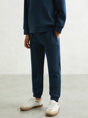 Reiss | 9-13 yrs Interlock Drawstring Joggers in Ocean Blue