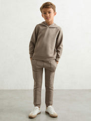 Reiss | 13-14 yrs Interlock Drawstring Joggers in Taupe Brown