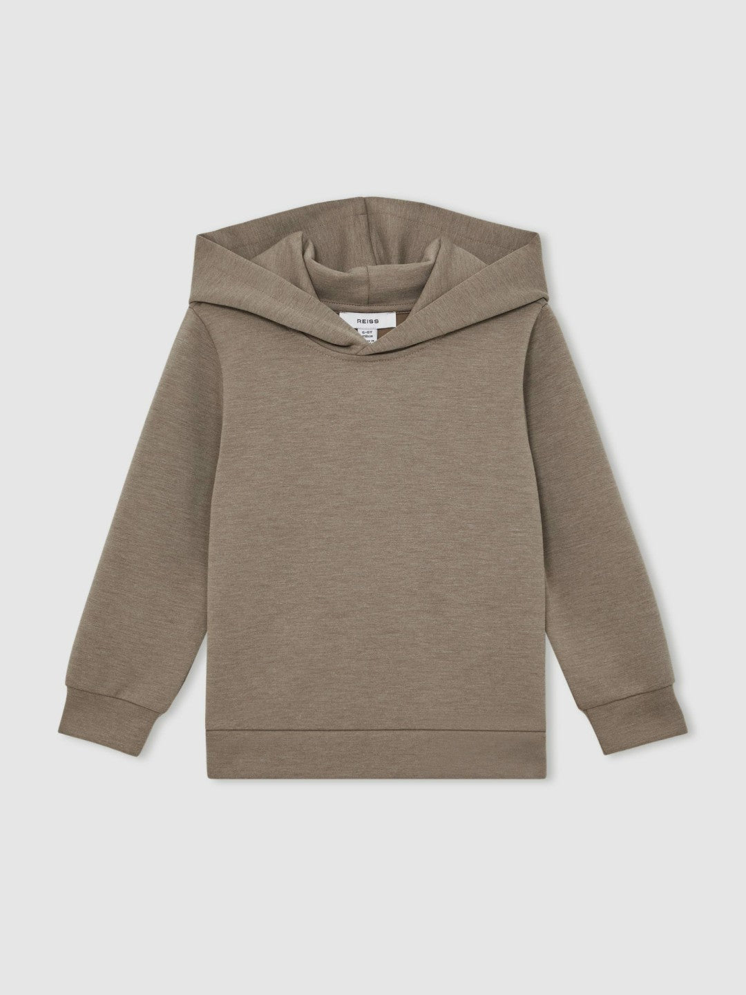 Reiss | Interlock Jersey Hoodie in Taupe Brown