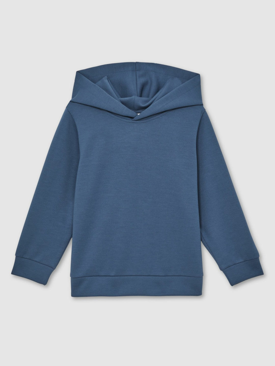 Reiss | Interlock Jersey Hoodie in Ocean Blue