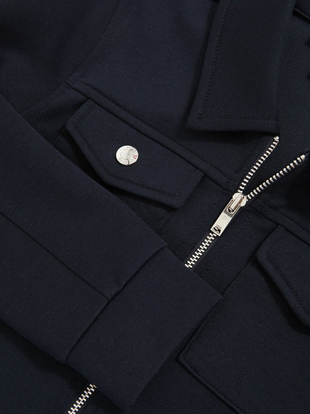 Reiss | 3-9 yrs Interlock Zip Through Overshirt in Navy Blue