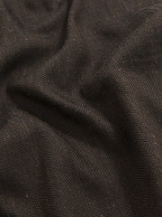 Reiss | Silk Blend Herringbone Pocket Square in Chocolate Brown