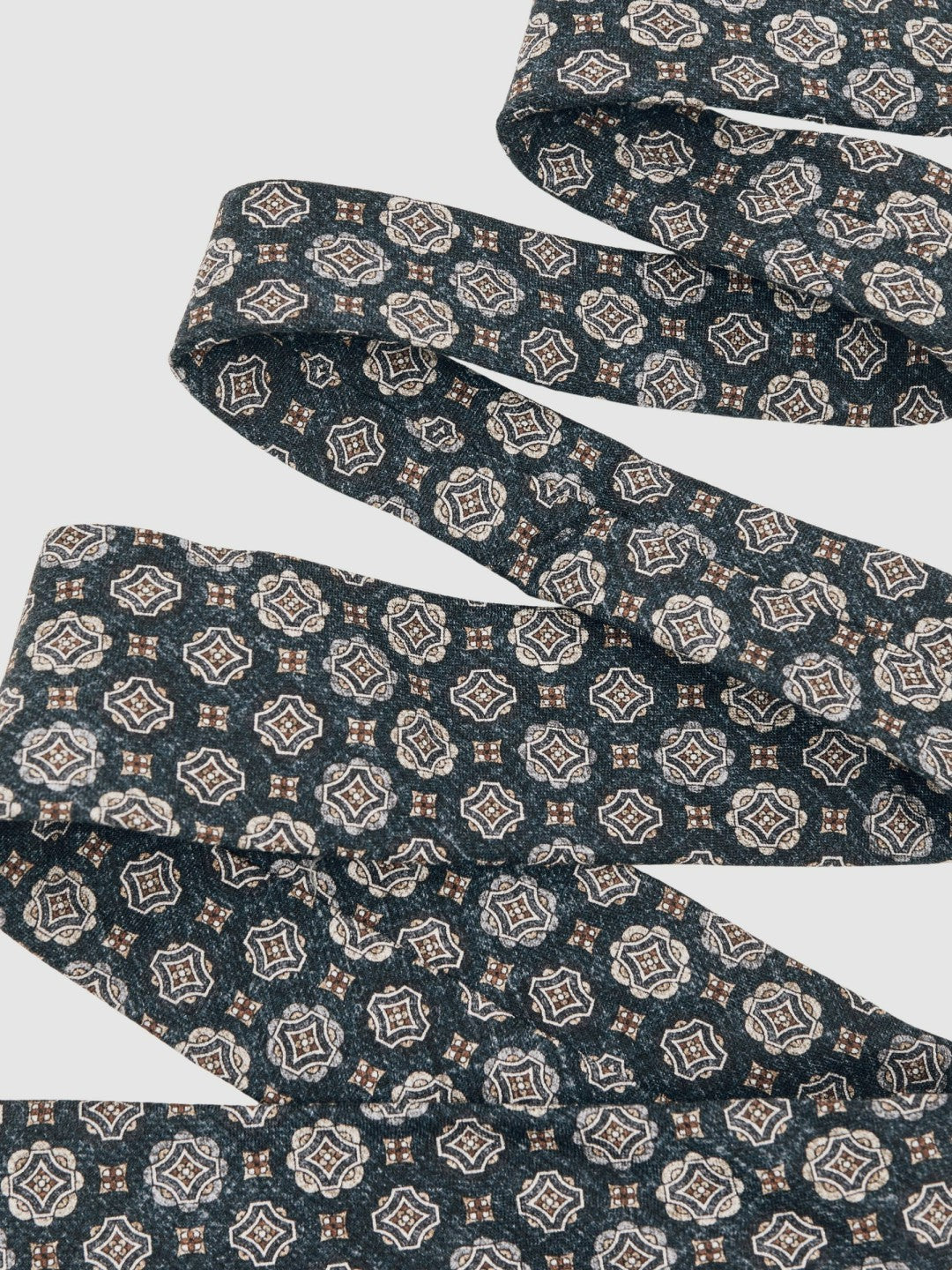 Reiss | Silk Medallion Print Tie in Indigo Melange