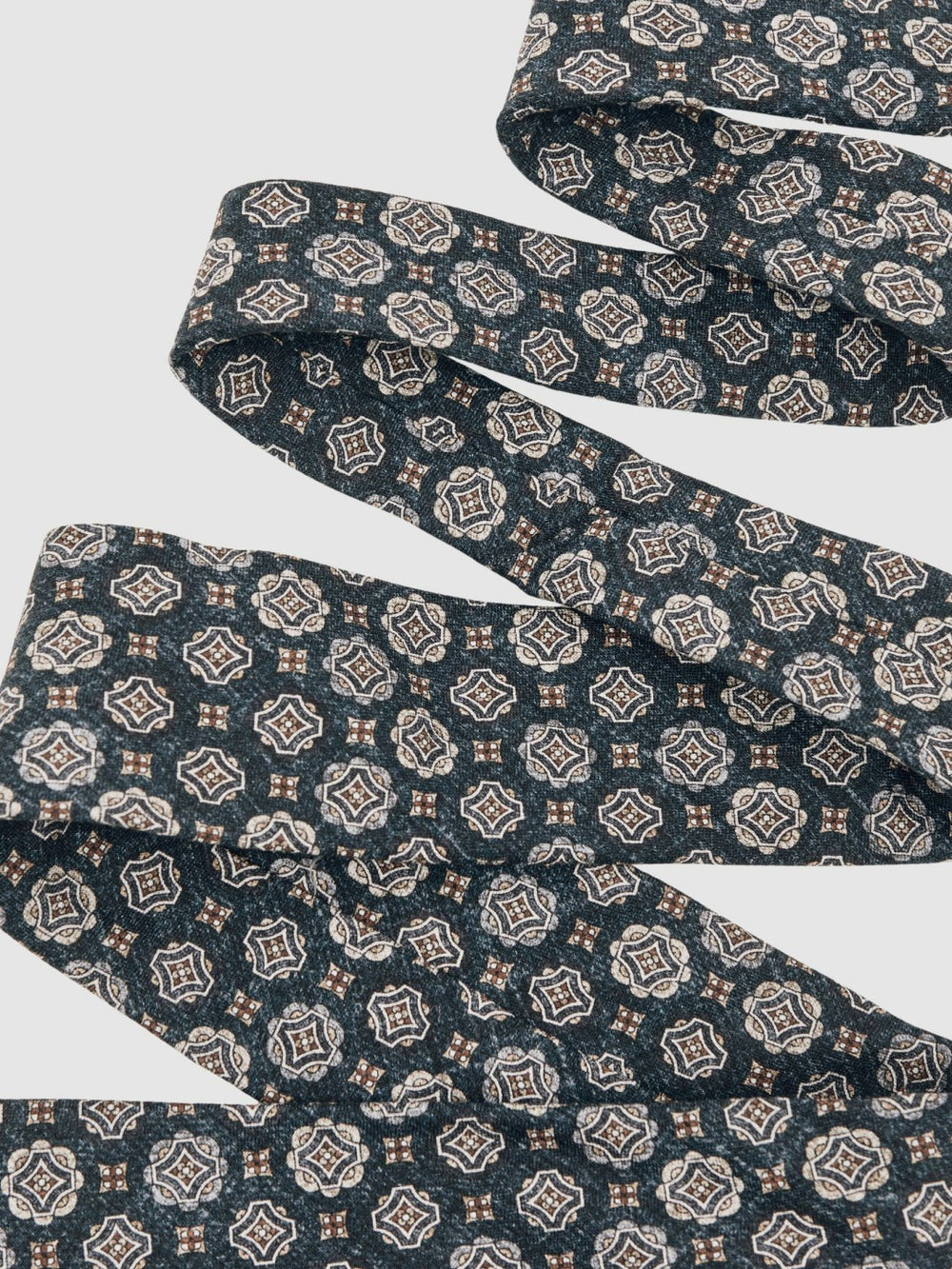 Reiss | Silk Medallion Print Tie in Indigo Melange