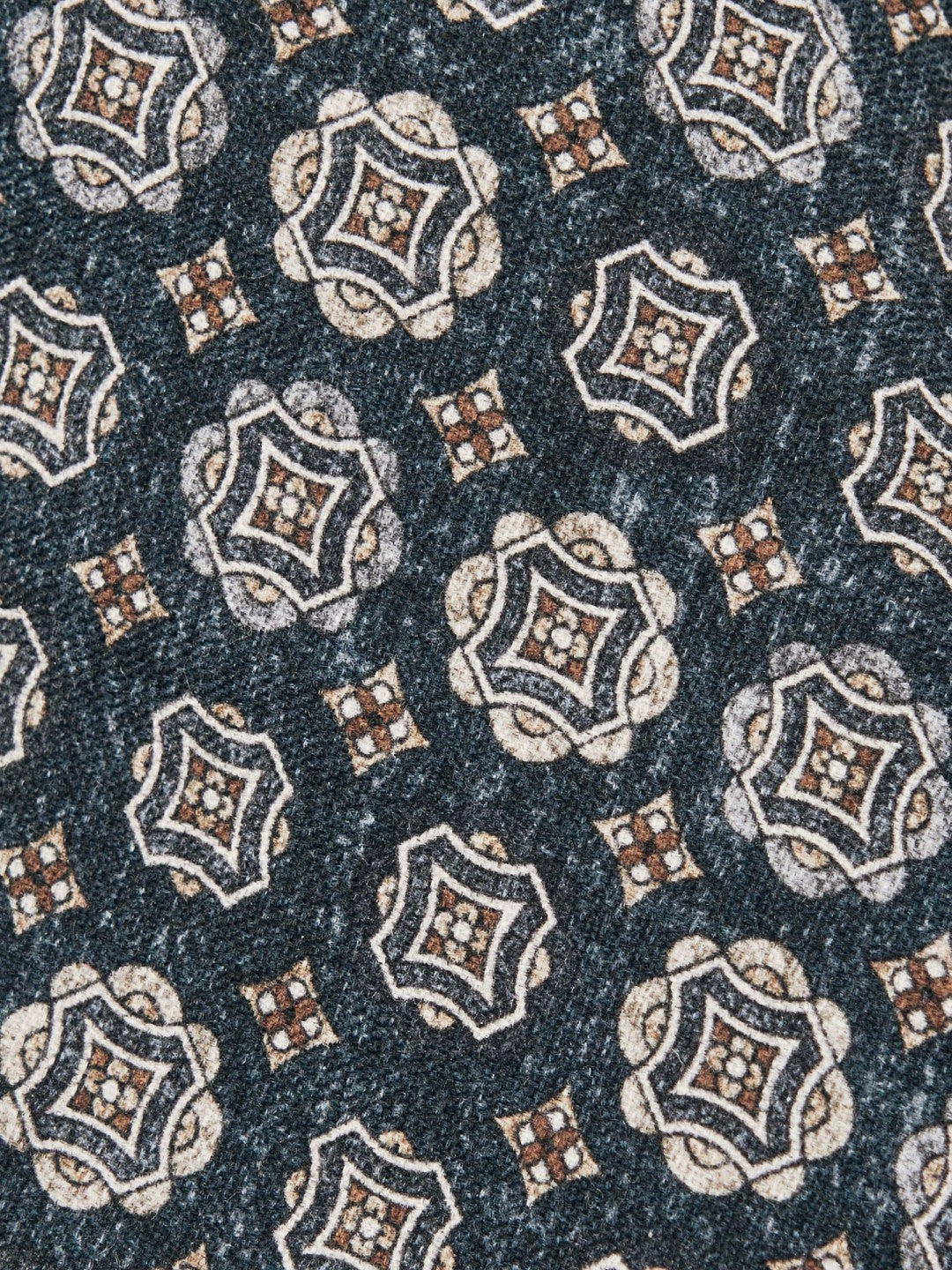Reiss | Silk Medallion Print Tie in Indigo Melange