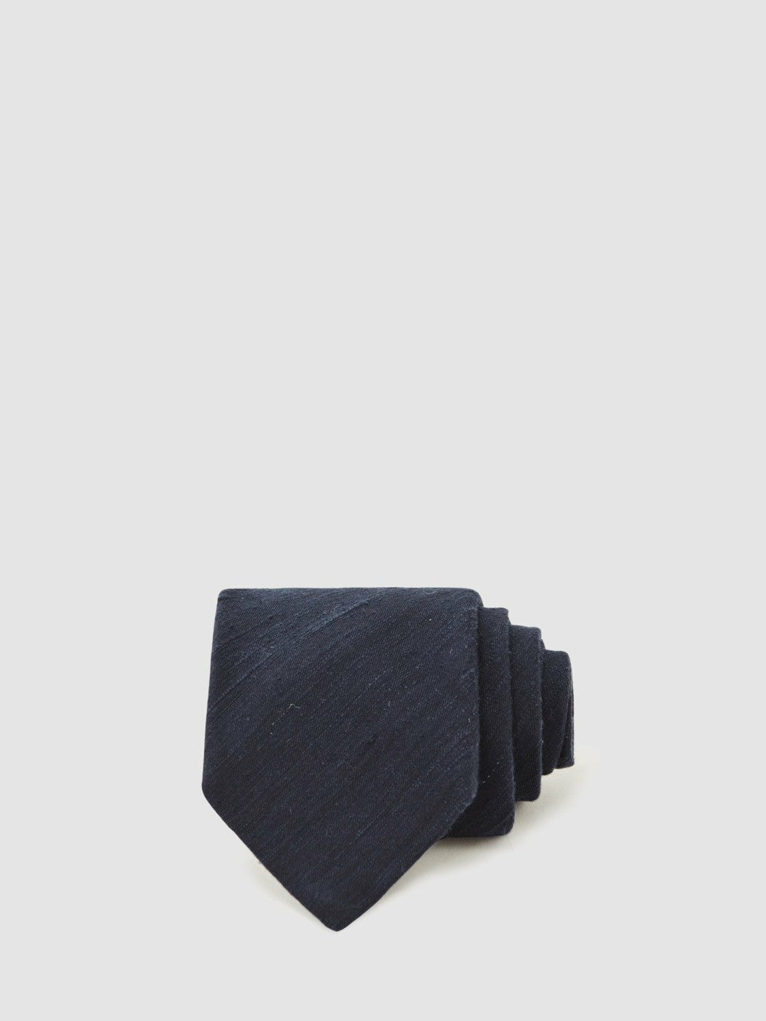 Reiss | Silk Blend Textured Tie in Navy
