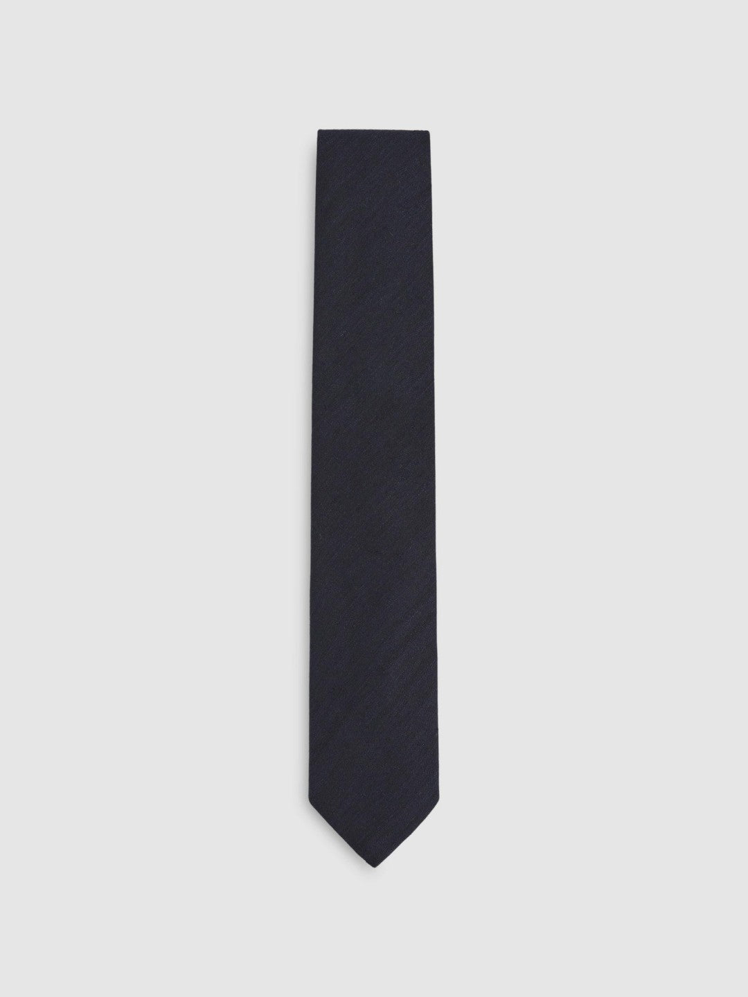 Reiss | Silk Blend Textured Tie in Navy