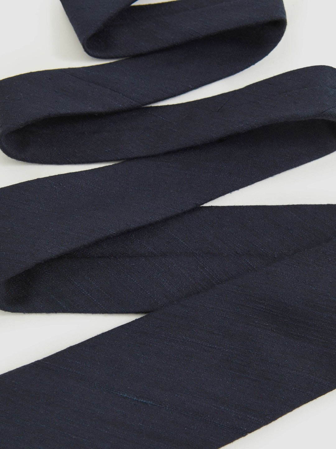Reiss | Silk Blend Textured Tie in Navy