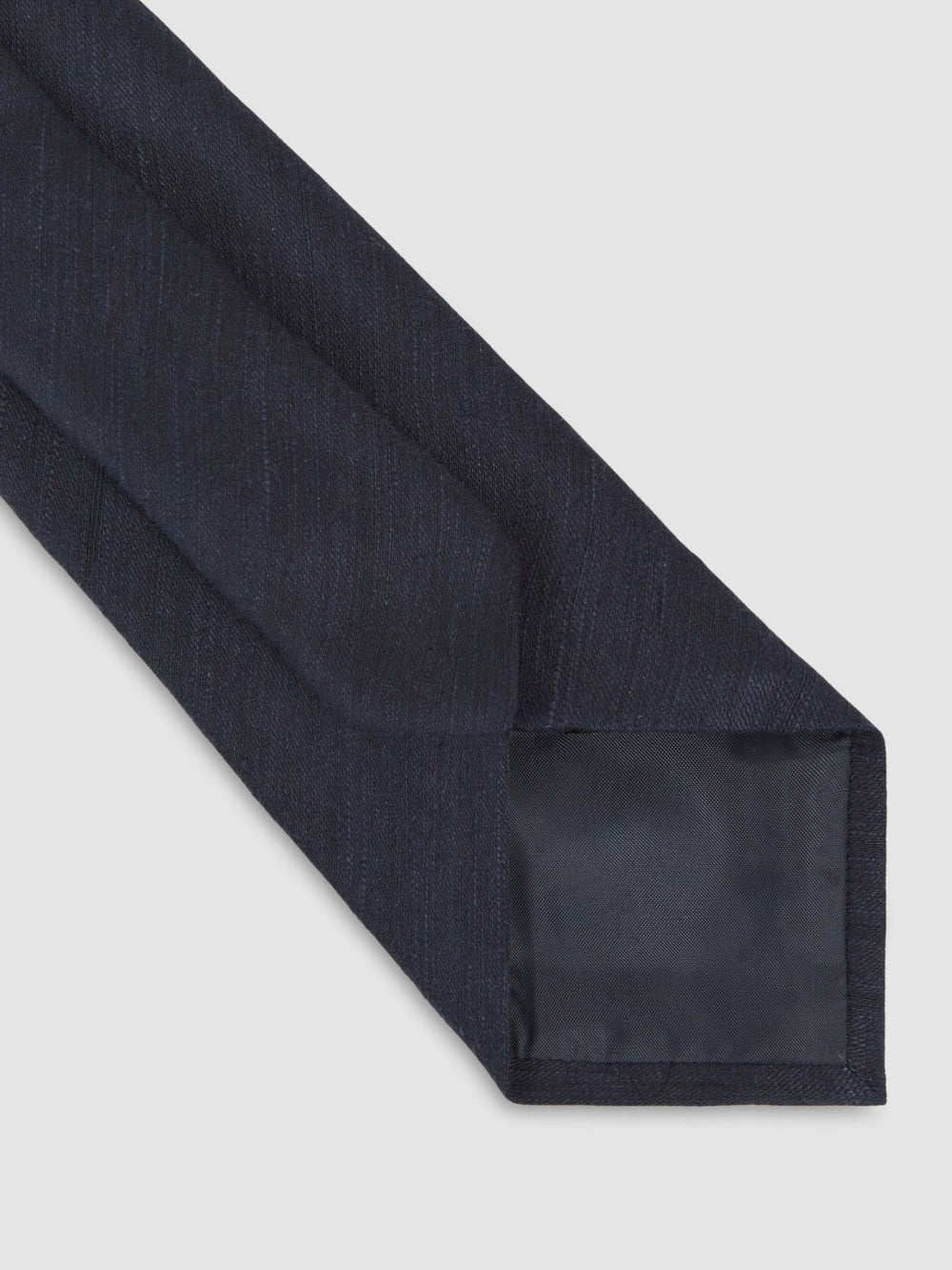 Reiss | Silk Blend Textured Tie in Navy
