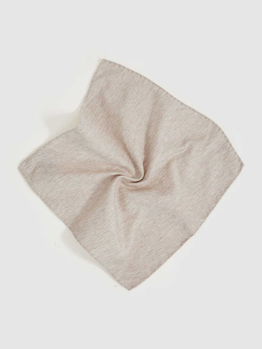 Reiss | Wool Silk Textured Pocket Square in Oatmeal