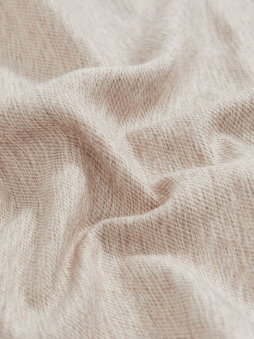 Reiss | Wool Silk Textured Pocket Square in Oatmeal