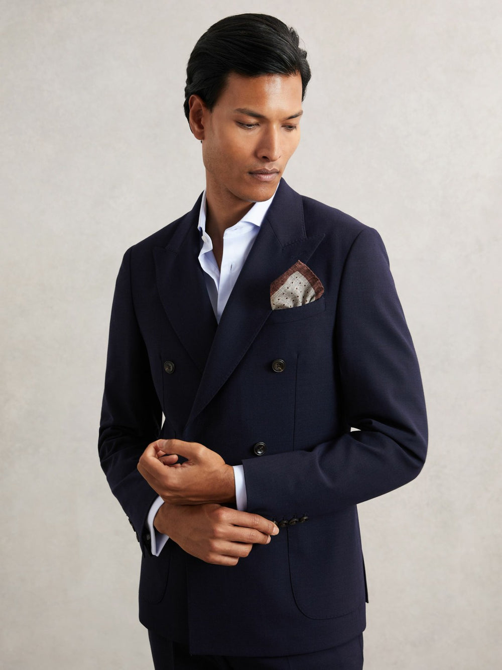 Reiss | Pocket Squares in Grey Melange