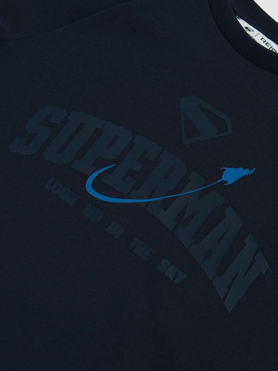 Reiss | 9-13 yrs Superman Raglan Logo T-Shirt in Navy Blue