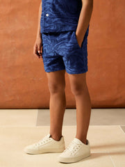 Reiss | 9-13 yrs SmileyWorld Wave Texture Shorts in Bright Blue