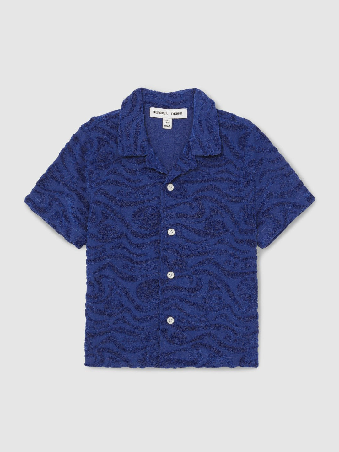 Reiss | 9-13 yrs SmileyWorld Wave Texture Shirt in Bright Blue