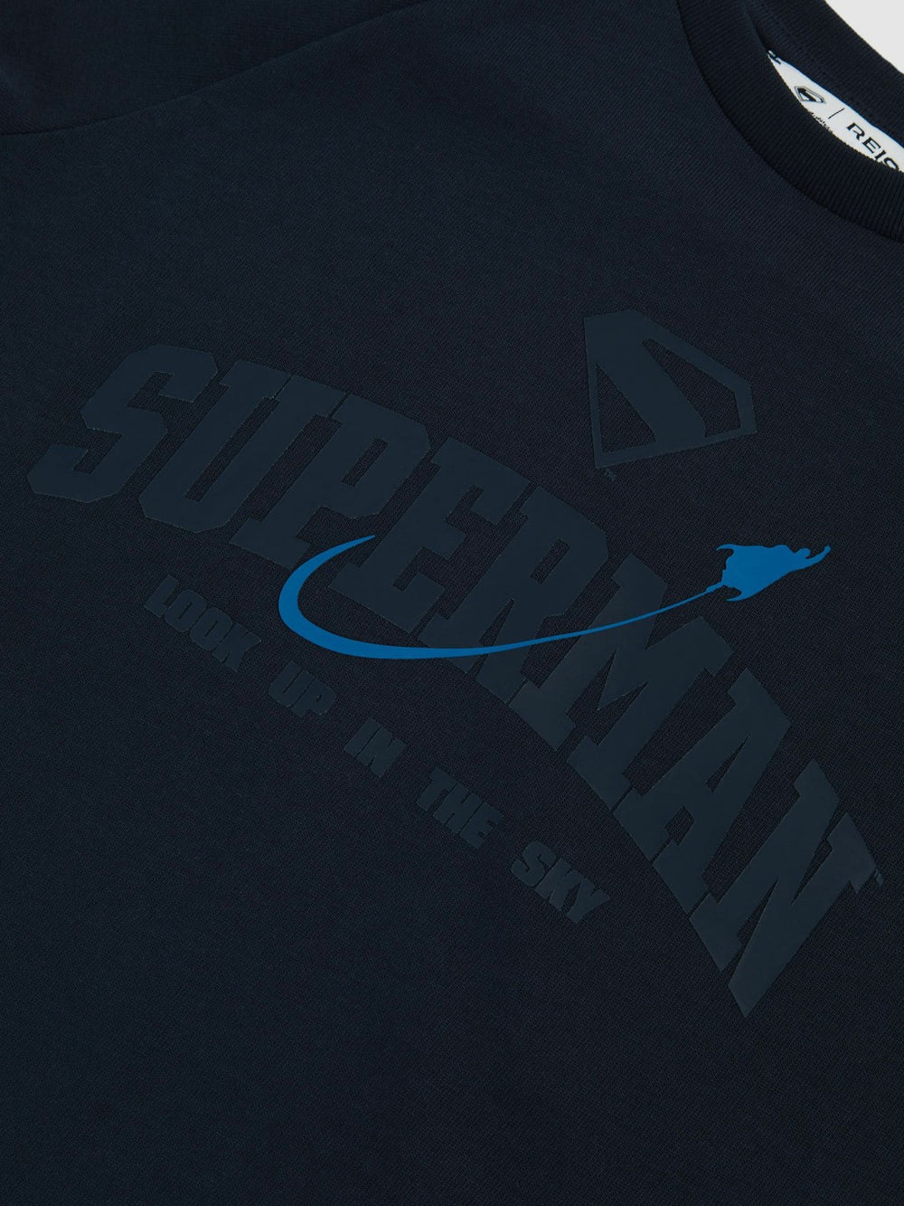 Reiss | 13-14 yrs Superman Raglan Logo T-Shirt in Navy Blue