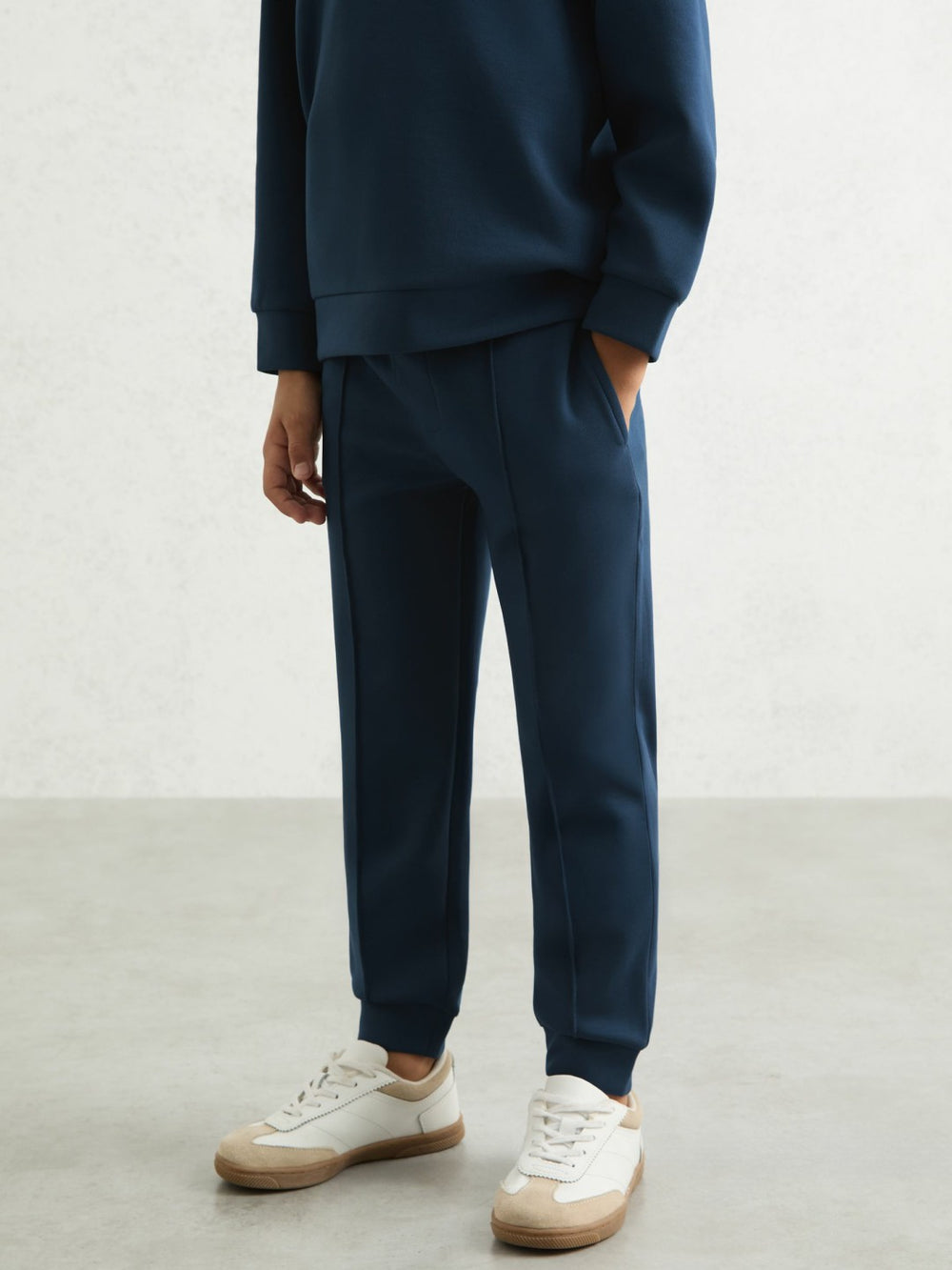 Reiss | 13-14 yrs Interlock Drawstring Joggers in Ocean Blue