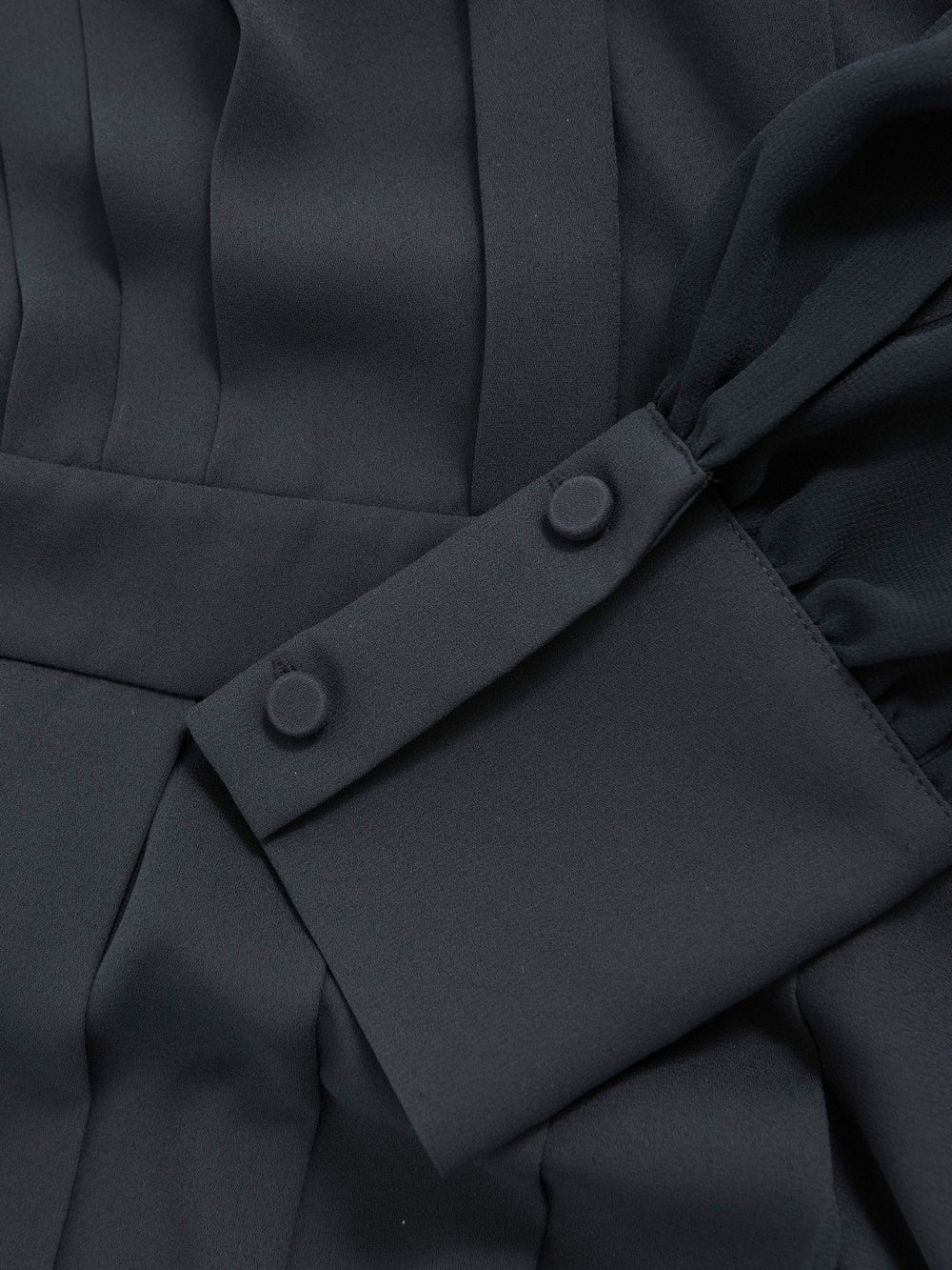 Reiss | Pleated Sheer-Sleeve Mini Dress in Navy