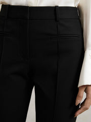 Reiss | Pintuck Tapered Trousers in Black