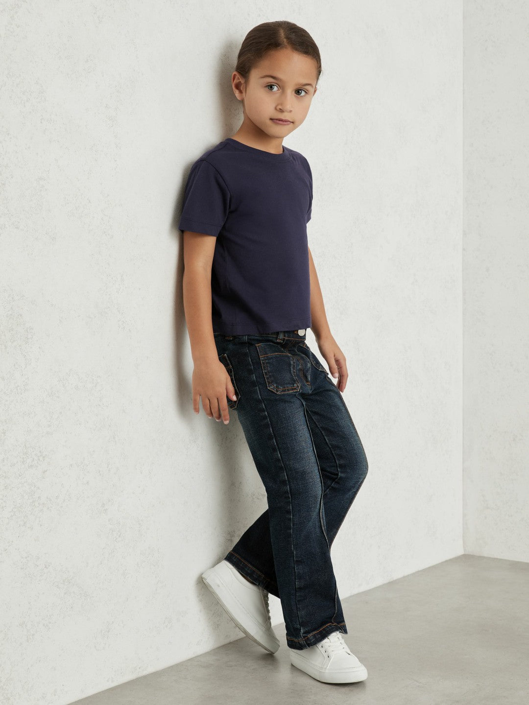 Reiss | 3-9 yrs Cotton Crew Neck T-Shirt in Navy