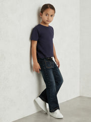 Reiss | 3-9 yrs Cotton Crew Neck T-Shirt in Navy