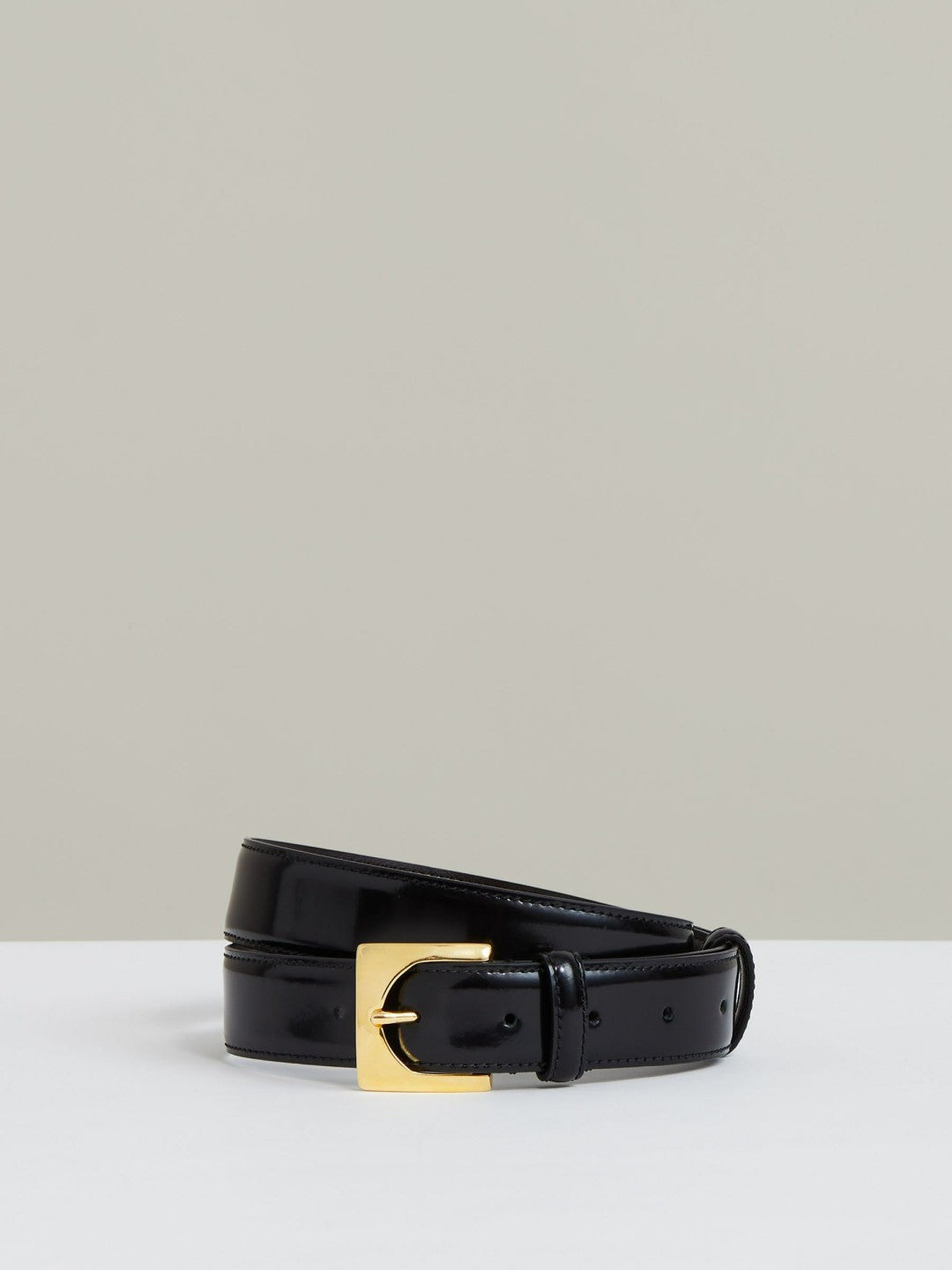 Reiss | Suede Square Buckle Belt in Black