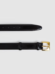 Reiss | Suede Square Buckle Belt in Black